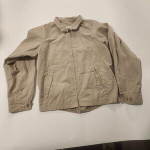 Vintage London Fog Men’s Windbreaker Jacket — 40L | Beige/Khaki | Used